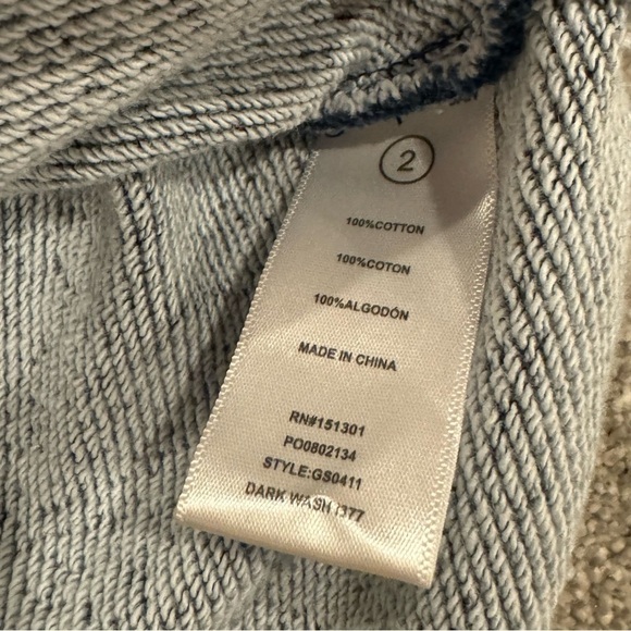 Good American Cropped Navvy Cotton Crewneck Sweatshirt Size Medium, Like New EUC - Picture 6 of 7